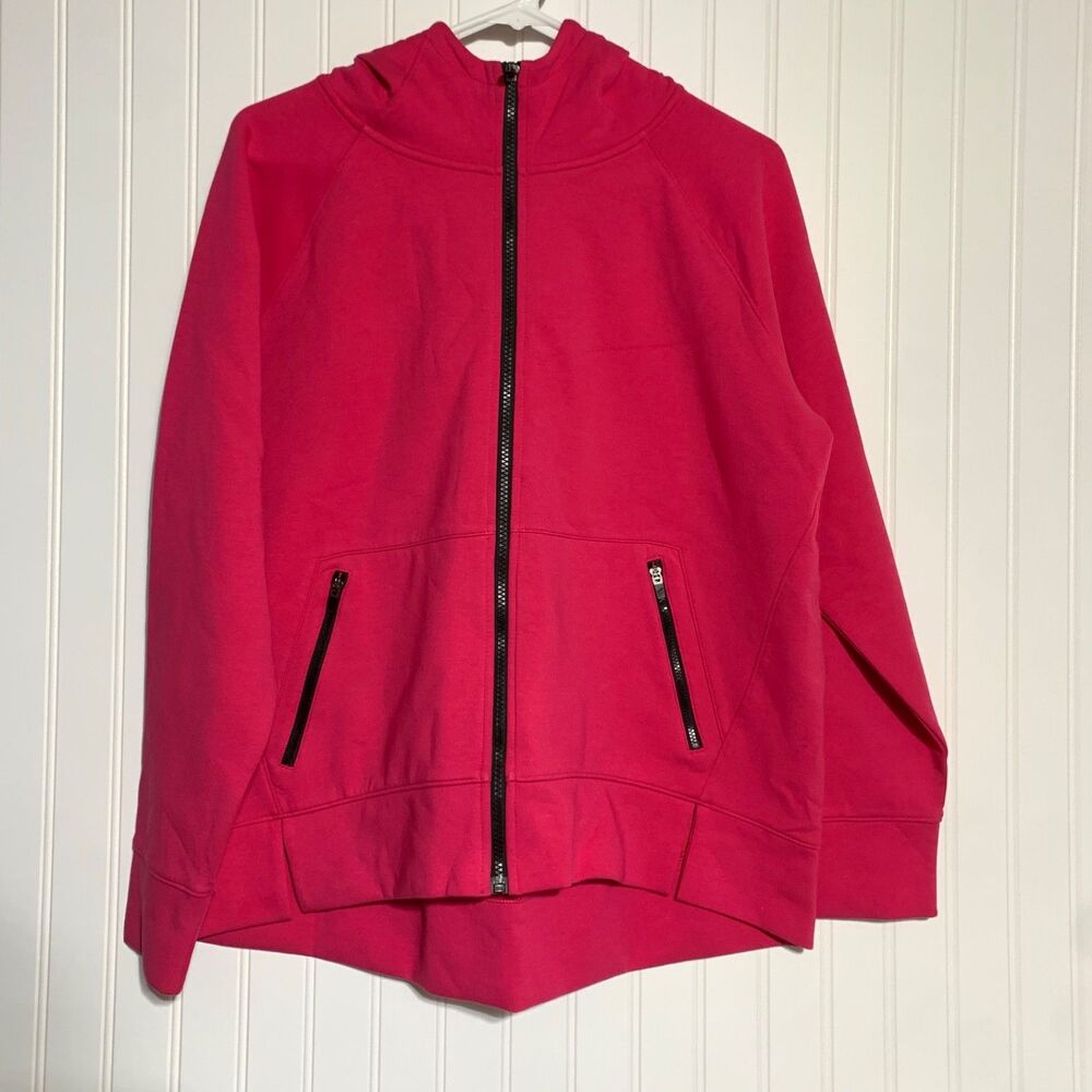 New DSG Women's Sport Fleece Full Zip Hoodie Size Large Pink Spirit